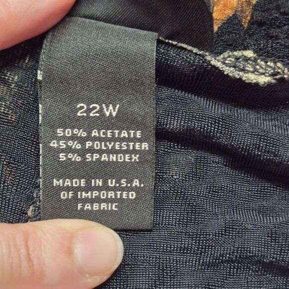 Lane Bryant Womens Sz 22W Sleeveless Dark Floral Cami Top Fall Festival Career - Picture 4 of 5